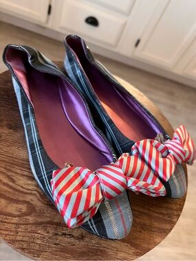 COACH POPPY CAMBRIA BALLET FLATS IN TARTAN ✨